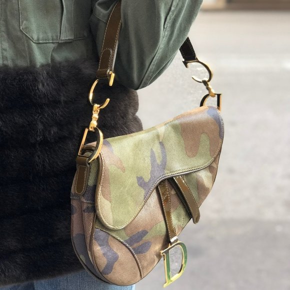 Y2K Rare Dior Camouflage Saddlebag - Picture 15 of 16